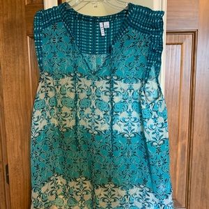 Women’s shear tank top blouse size large